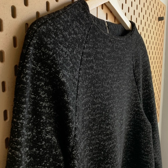 W5 Anthropologie Back Zip Funnel Neck Textured Top - Picture 2 of 7